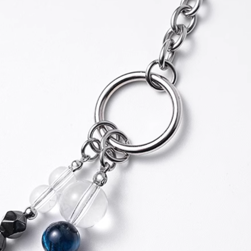 BLUE ICE STUDDED NECKLACE Z1