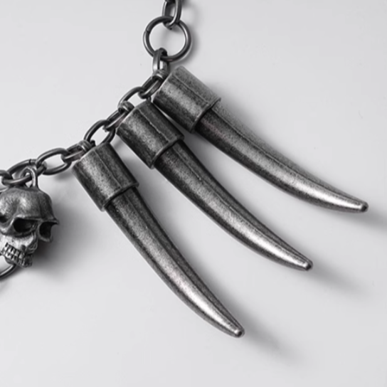 SKULL CLAW PUNK NECKLACE Z3