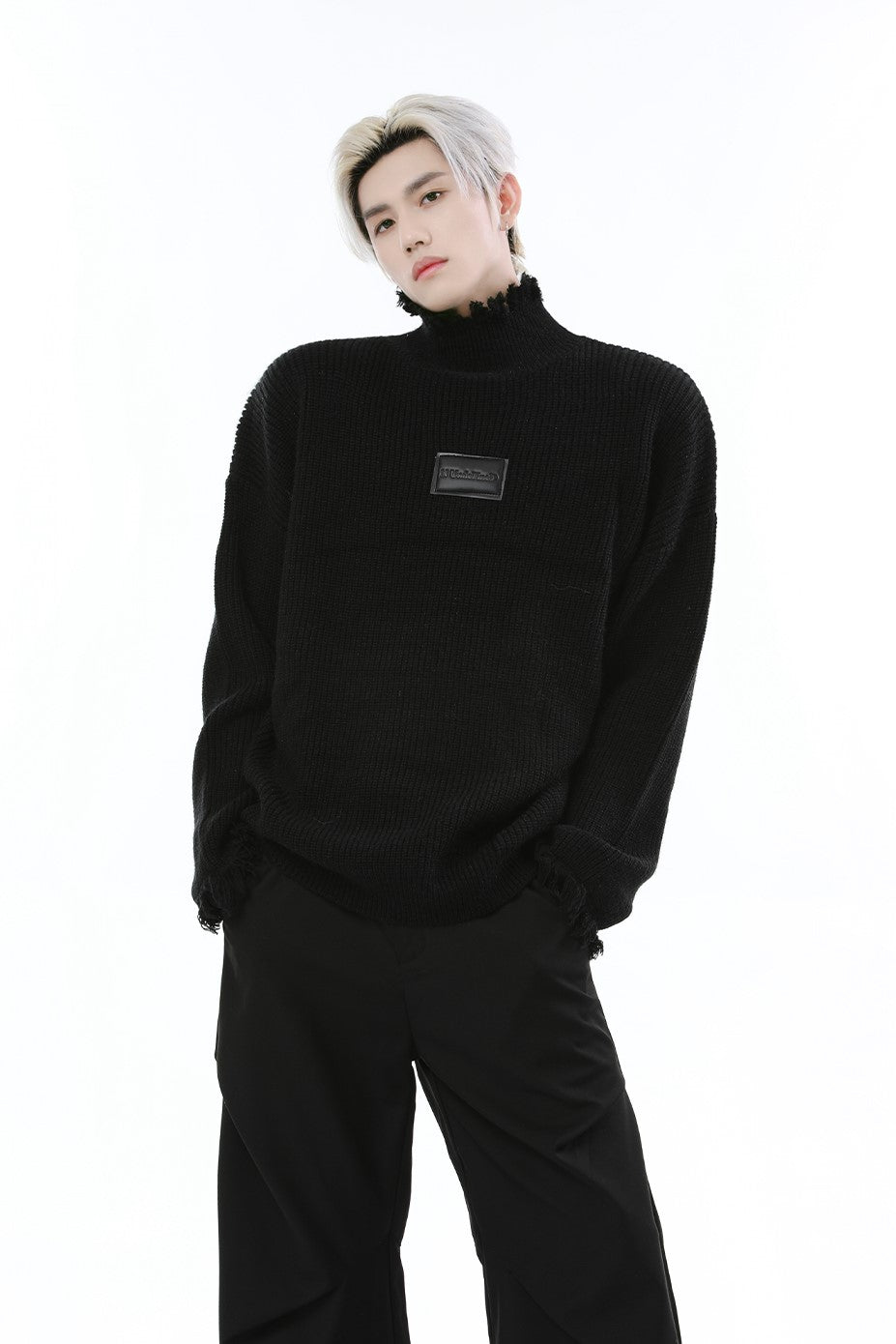 DAMAGED TURTLENECK KNIT Z173