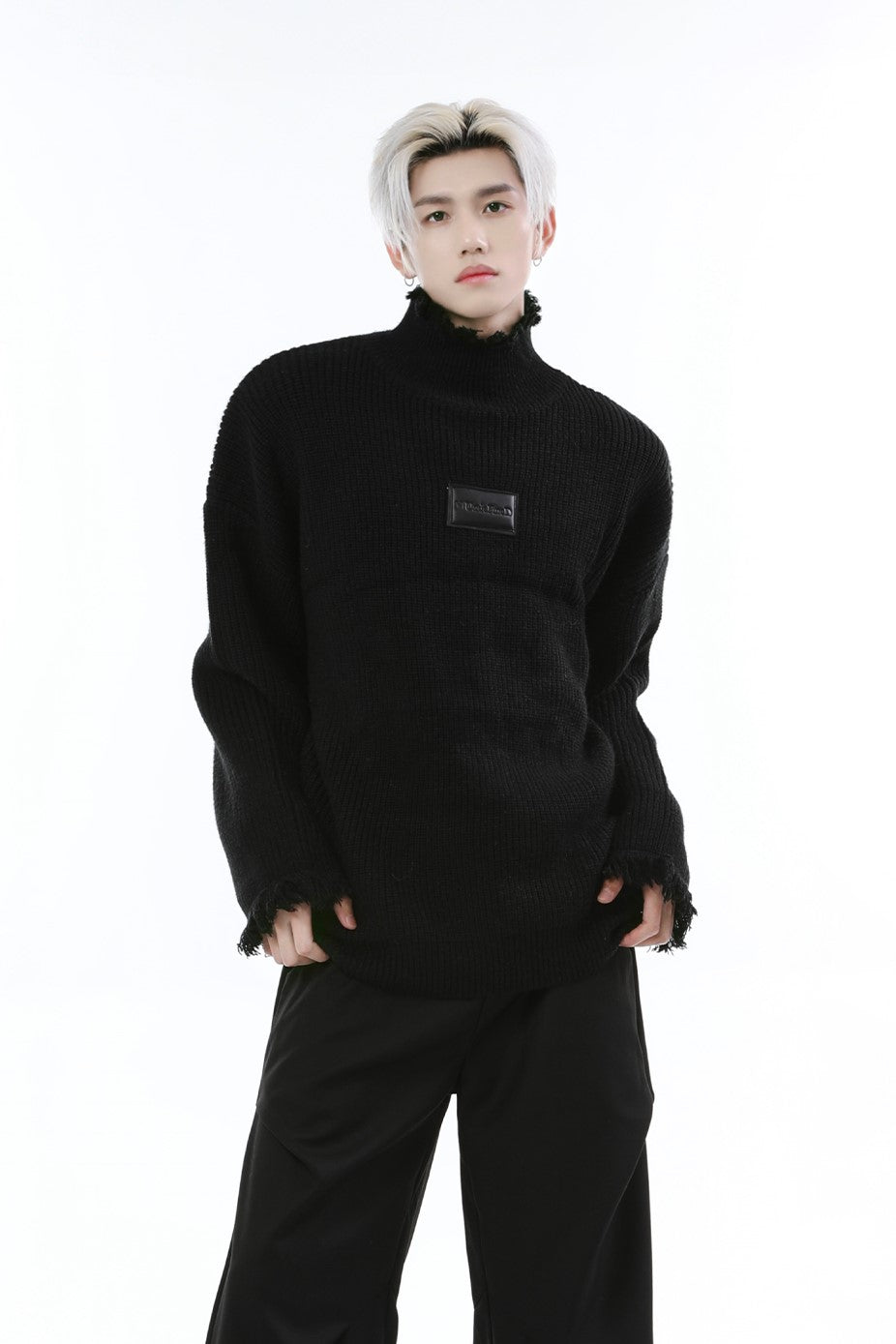 DAMAGED TURTLENECK KNIT Z173