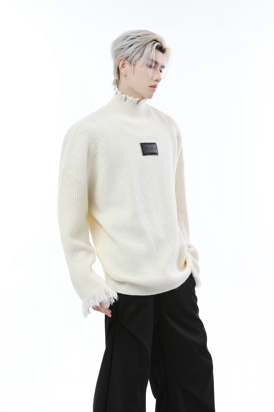 DAMAGED TURTLENECK KNIT Z173