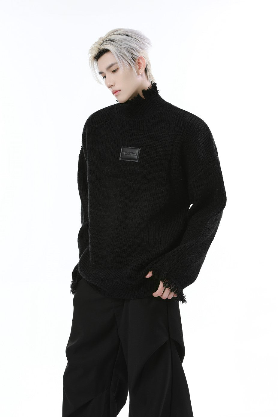 DAMAGED TURTLENECK KNIT Z173