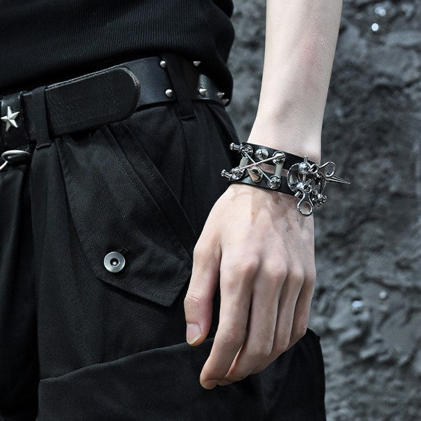 PUNK LEATHER BRACELET Z38