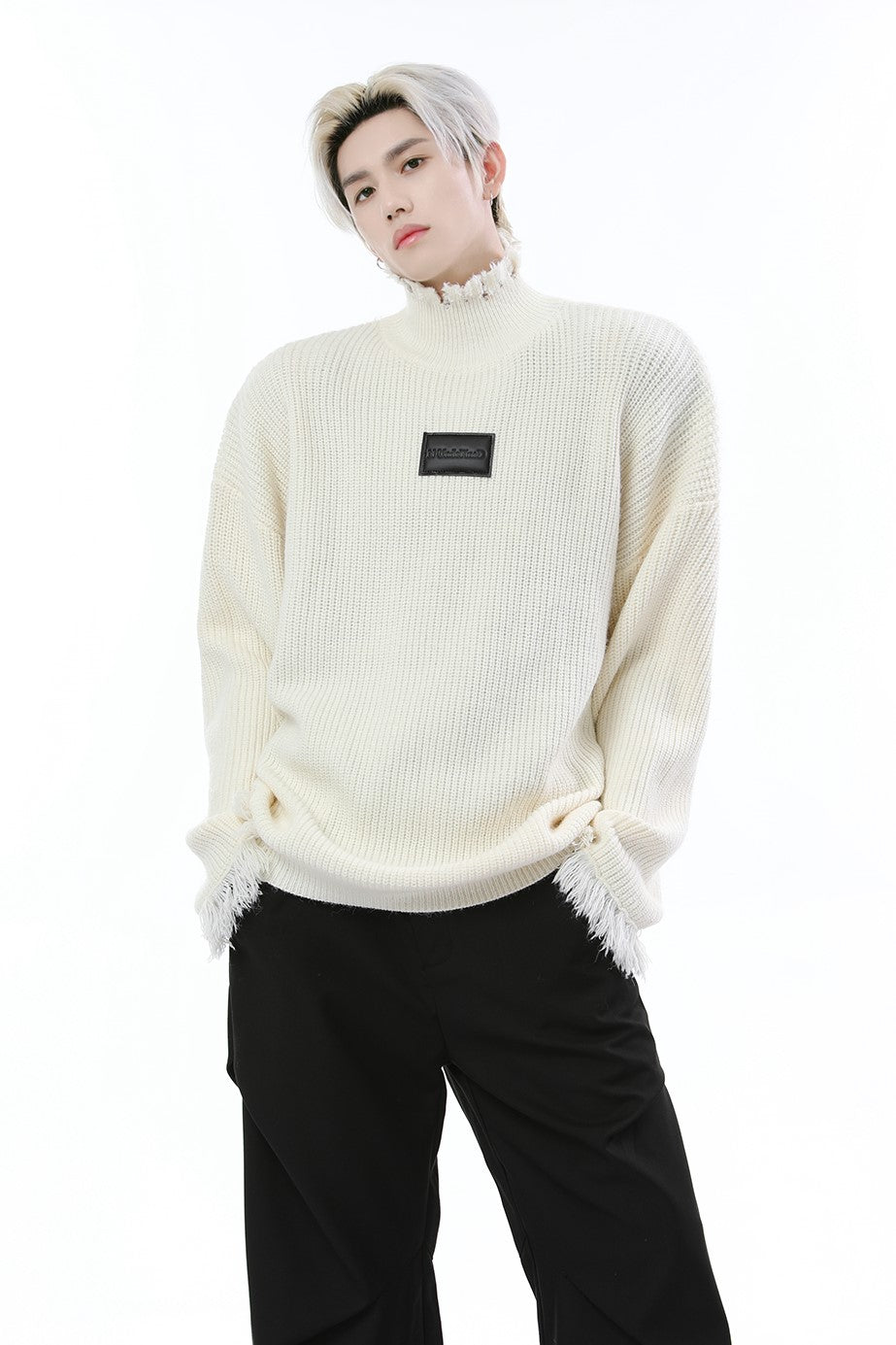 DAMAGED TURTLENECK KNIT Z173