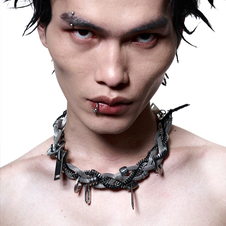 MECHANICAL FUTURISTIC NECKLACE Z49