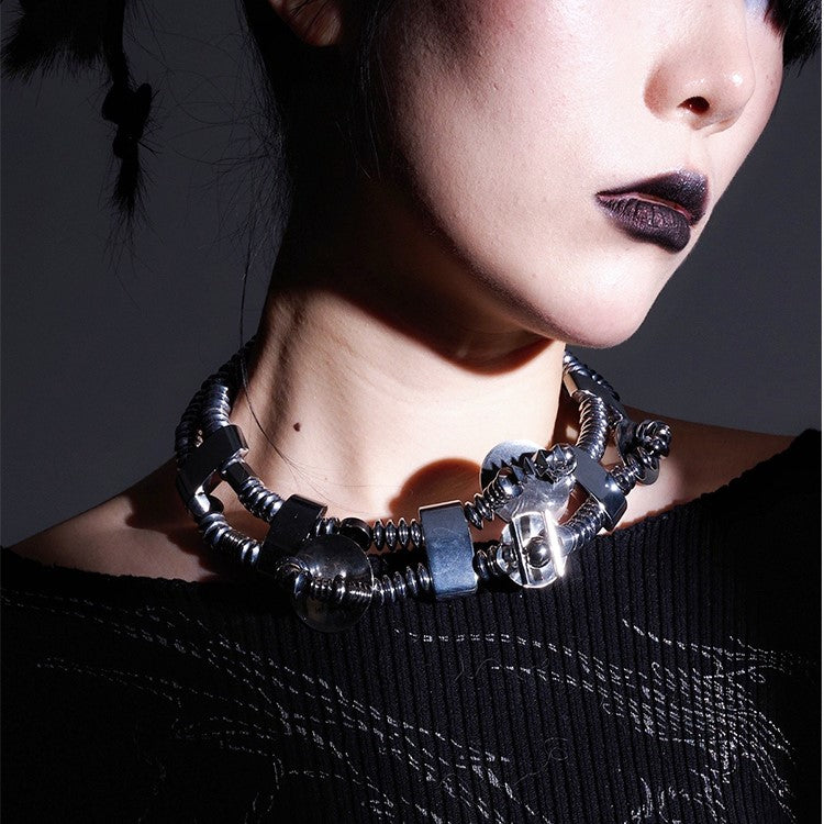 NIHILITY FUTURISTIC TITANIUM STEEL NECKLACE Z15