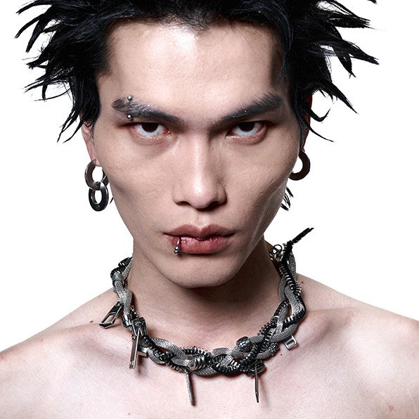 MECHANICAL FUTURISTIC NECKLACE Z49