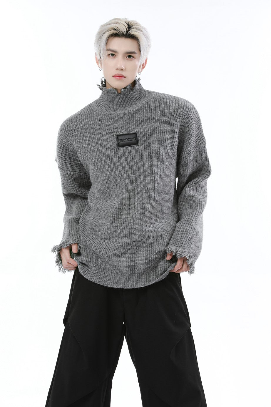 DAMAGED TURTLENECK KNIT Z173