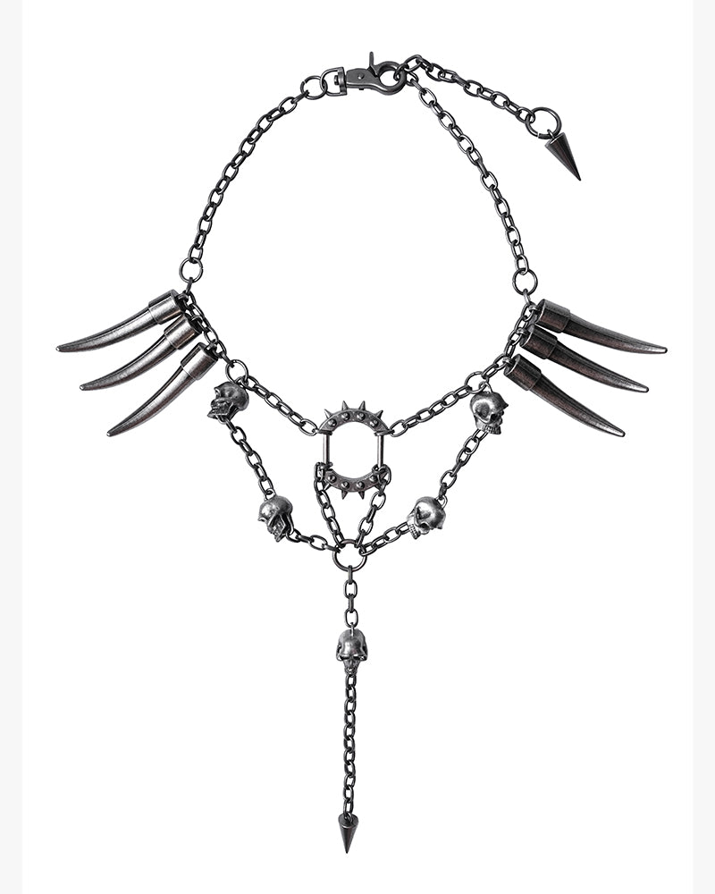 SKULL CLAW PUNK NECKLACE Z3