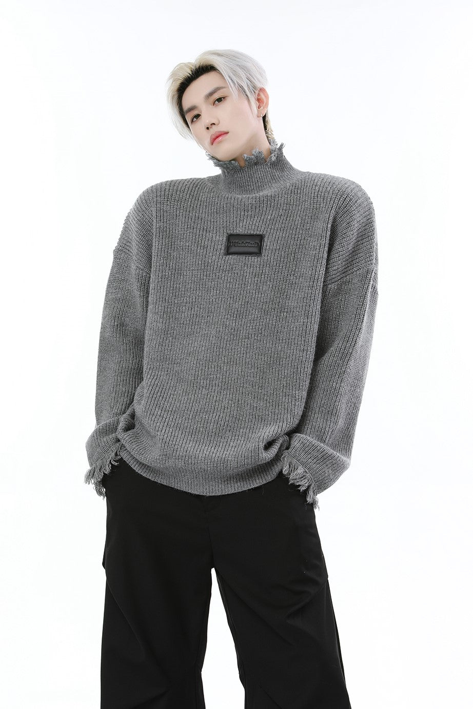 DAMAGED TURTLENECK KNIT Z173