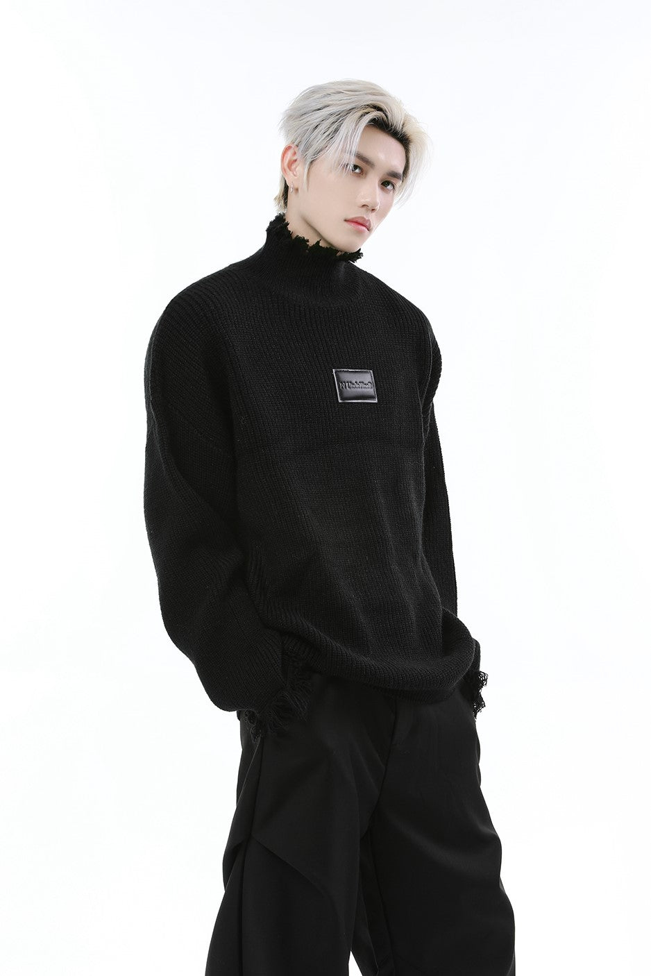 DAMAGED TURTLENECK KNIT Z173