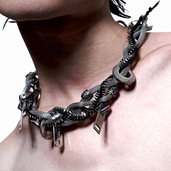 MECHANICAL FUTURISTIC NECKLACE Z49