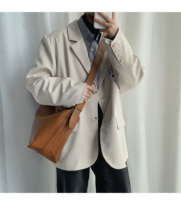 SOFT LEATHER SHOULDER BAG Z105