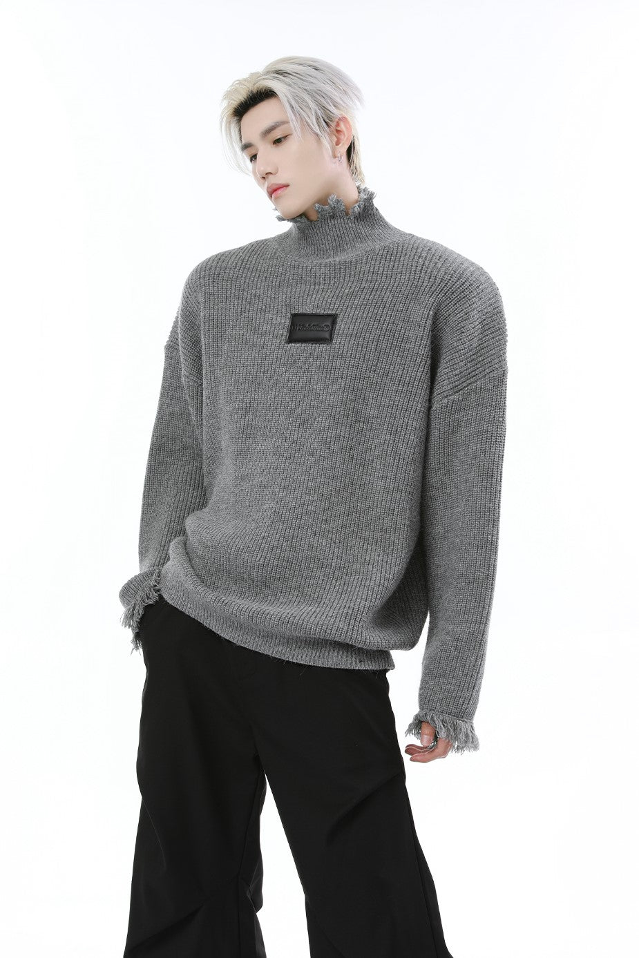 DAMAGED TURTLENECK KNIT Z173