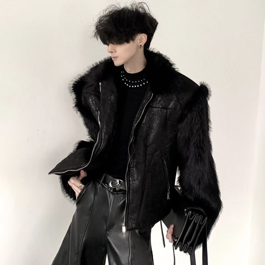 FUR LEATHER JACKET Z71