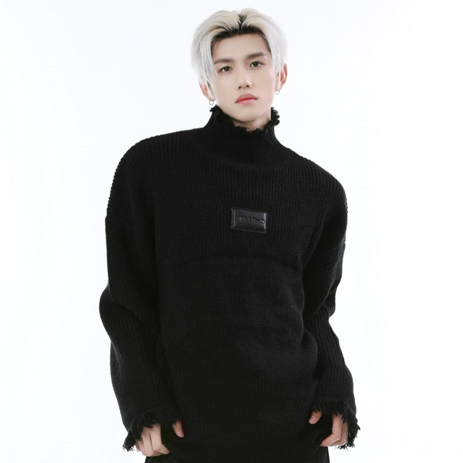 DAMAGED TURTLENECK KNIT Z173